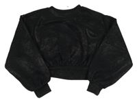 Černá třpytivá crop mikina M&S