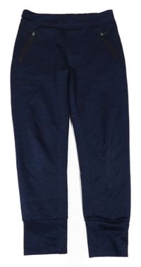 Tmavomodré melírované sportovní tepláky 