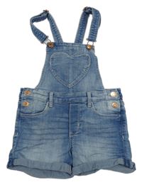 Světlemodré laclové riflové kraťasy se srdcem Denim Co.