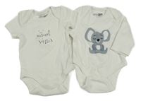 2x body - s koalou + s nápisy Hello Baby