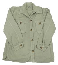 Světlezelená riflová košilová bunda M&Co.