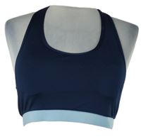 Dámský tmavomodro-světlemodrý sportovní crop top 