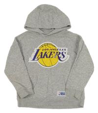 Světlešedá mikina s kapucí - Lakers
