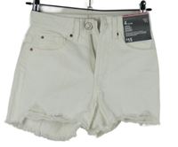 Nové - Dámské bílé riflové kraťasy s prošoupáním Primark 