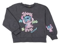 Šedá mikina se Stitchem a Angel Disney