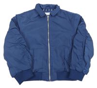 Tmavomodrý šusťákový zateplený bomber M&S