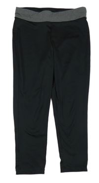Černo-šedé sportovní crop legíny Crane