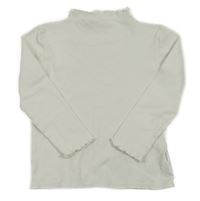 Smetanové žebrované triko H&M