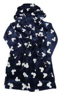 Tmavomodrý chlupatý župan s Miceym a kapucí George