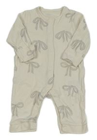 Smetanový overal s mašličkami Mothercare