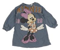 Šedomodré teplákové šaty s Minnie H&M