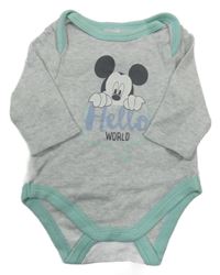 Světlešedo-mátové melírované body s Mickey C&A