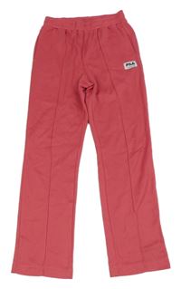 Růžové sportovní kalhoty s puky Fila