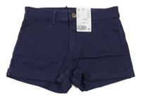 Nové - tmavomodré riflové kraťasy H&M