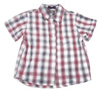 Bílo-červeno-tmavomodrá kostkovaná košile H&M