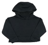Černá oversize crop mikina s kapucí Adidas