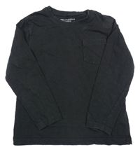 Černé triko s kapsou Primark