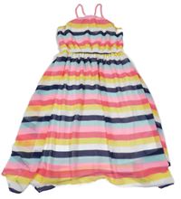 Barevné pruhované šifonové šaty H&M