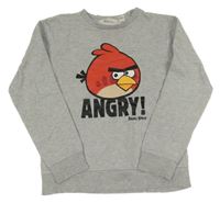 Šedá melírovaná mikina s Angry Birds H&M
