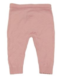 Růžové úpletové kalhoty little nutmeg