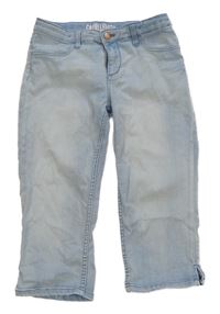 Světlemodré capri skinny fit teplákové rifle H&M