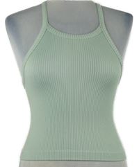 Dámský světlemodrý žebrovaný crop top Primark 