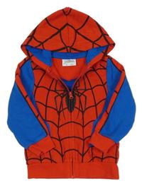 Červeno-safírová propínací mikina s kapucí - Spider-man Marvel