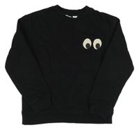 Černá mikina s očima H&M