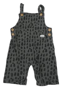 Šedo-černé vzorované teplákové laclové kraťasy Primark