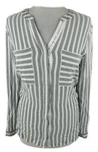 Dámská šedo-bílá pruhovaná halenka Kenny S. 