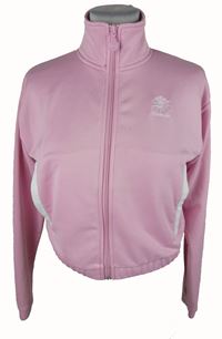 Dámská světlerůžová crop propínací mikina s logem Reebok 