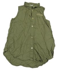 Khaki halenka se zlatými hvězdami H&M