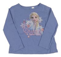 Fialovomodré crop triko s Elsou H&M