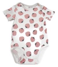 Smetanovo-růžové body s jahodami H&M