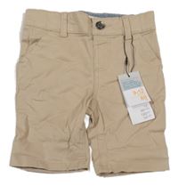 Nové - Béžové plátěné chino kraťasy Primark