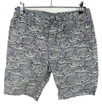 Pánské tmavomodro-bílé vzorované plátěné chino kraťasy H&M vel. 29