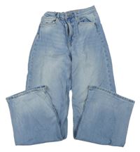 Světlemodré wide leg high waist rifle H&M