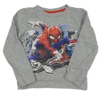 Šedá melírovaná mikina se Spidermanem marvel