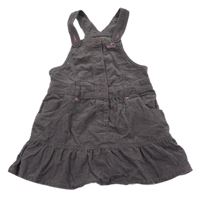 Šedo-fialové manšestrové laclové šaty Mexx
