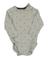 Šedé melírované body s kotvami H&M