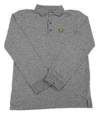 Šedé melírované mikinotriko s kapsou a límečkem Lyle&Scott