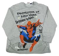 Šedé melírované mikinotriko se Spidermanem Original Marines