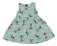 Světlemodré květované bavlněné šaty s Minnie a Daisy Primark