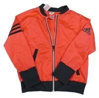 Jahodová sportovní propínací mikina s logem Adidas