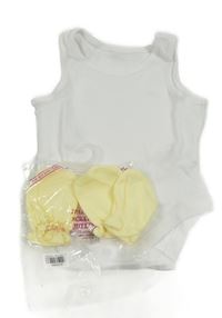 Nové - 3Set - 1x - Bílé body F&F + 2x -  žluté rukavice Just too Cute