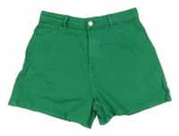 Zelené riflové kraťasy H&M