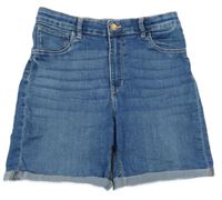 Modré teplákové riflové kraťasy Denim Co.
