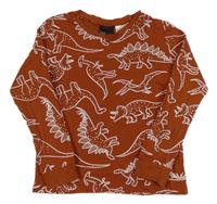 Hnědé pyžamové triko s diny H&M