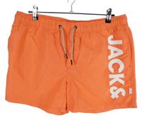 Pánské korálové plážové kraťasy s logem zn Jack´s 