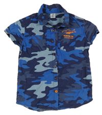 Tmavomodrá army košile se žralokem Kiki&Koko